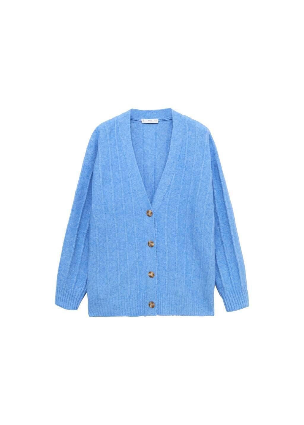 Blue Buttoned Long Cardigan, , large image number 3