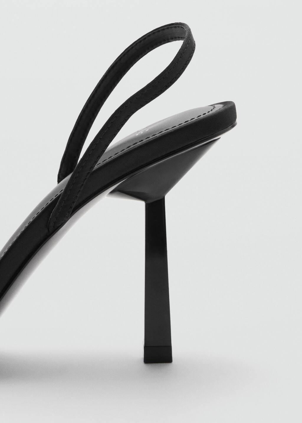 Black Heeled Sandal With Strass Strap, , large image number 1