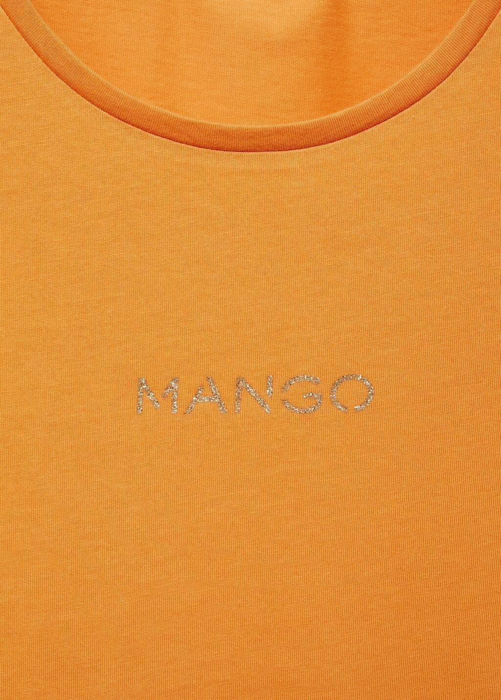 Yellow Cotton T-Shirt With Logo Print, , large image number 2