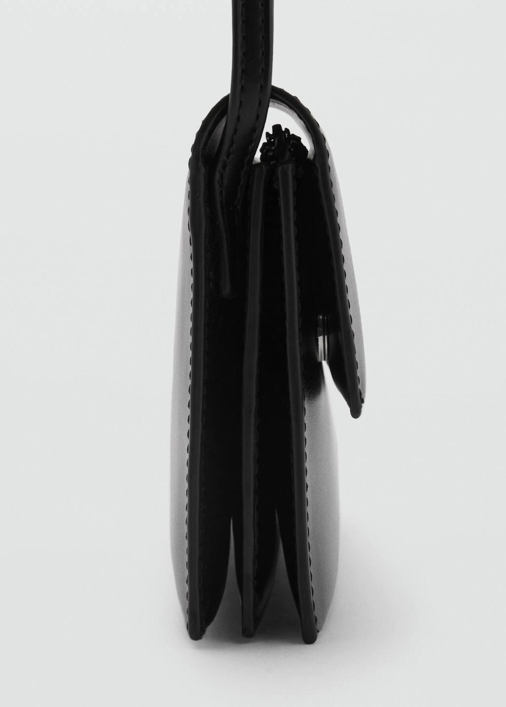 Black Crossbody Bag With Flap, Black, large image number 1