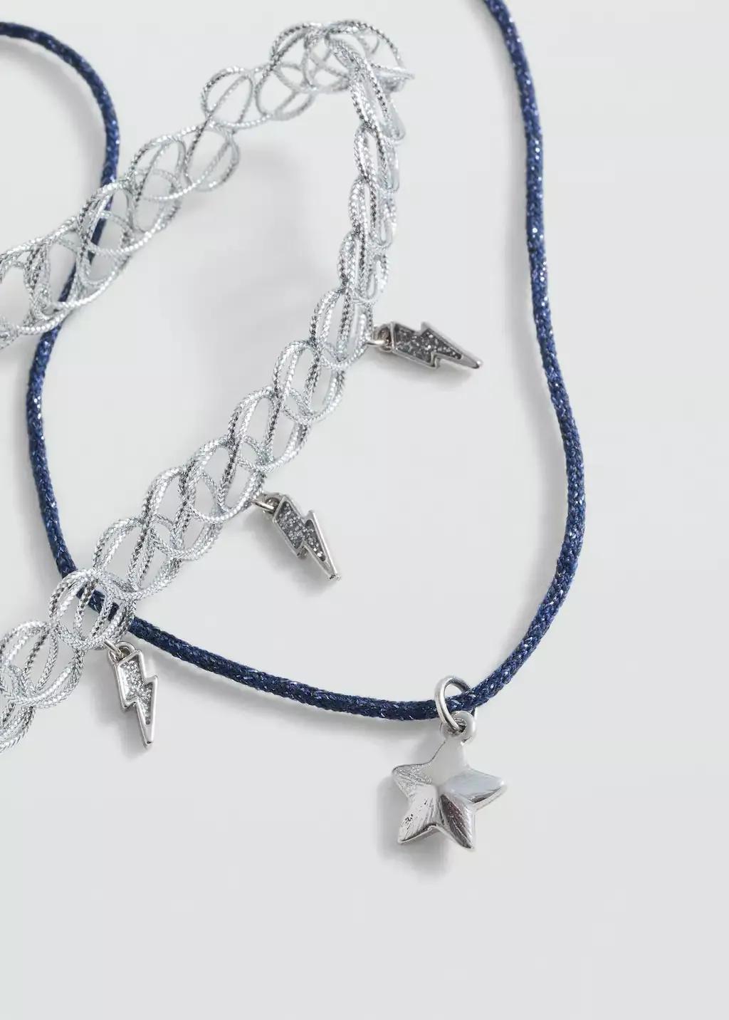 Silver Combined Necklace Pack, Kids Girl, Silver, large image number 0