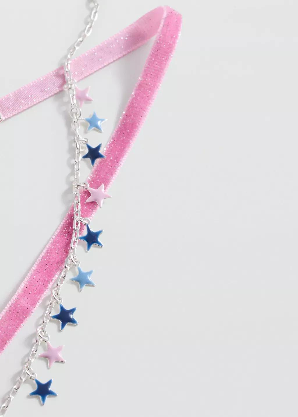 Pink Pack Of 2 Chokers, Kids Girl, Pink, large image number 0