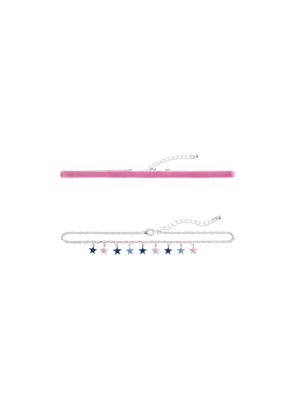 Pink Pack Of 2 Chokers, Kids Girl, Pink, large image number 1