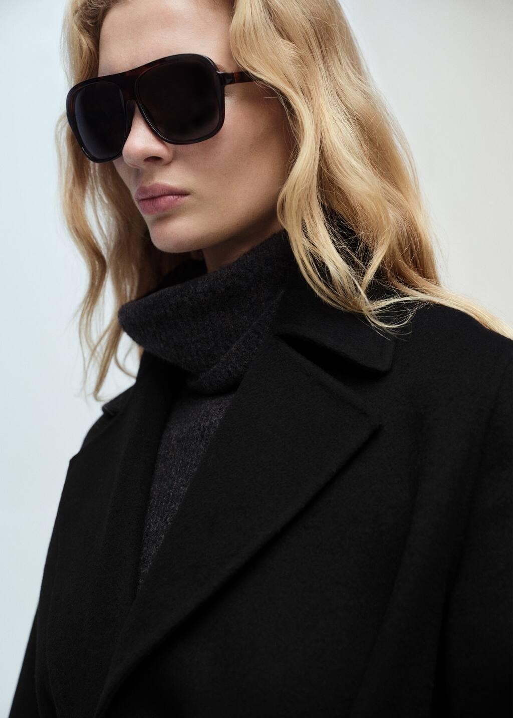 Black Belt Handmade Coat, , large image number 1