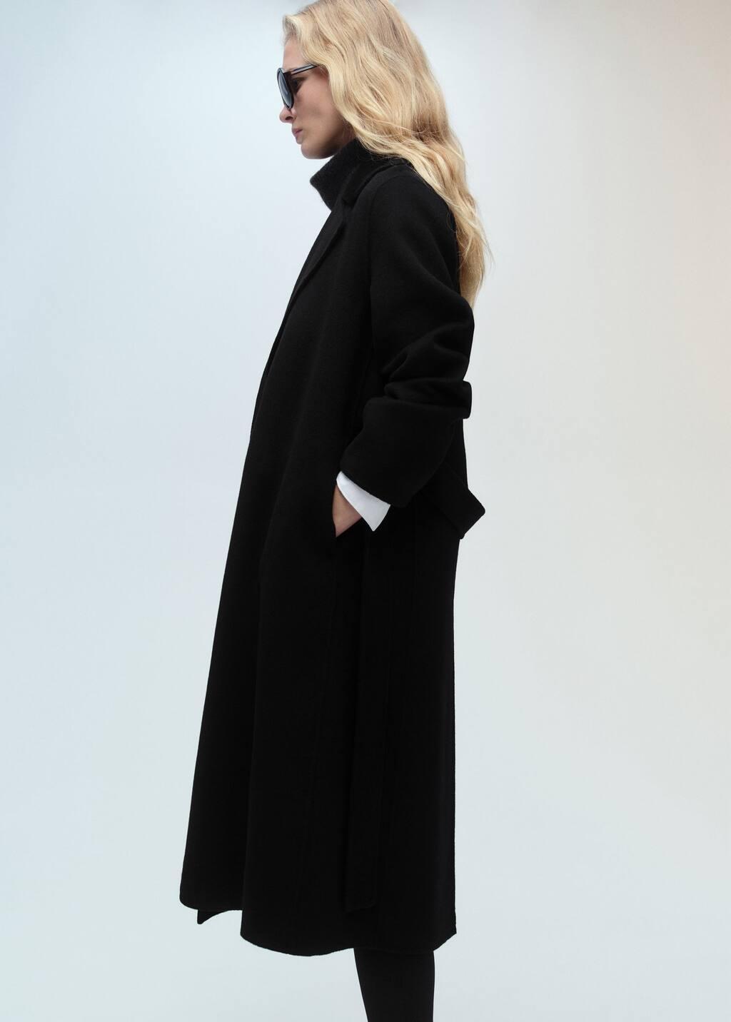 Black Belt Handmade Coat, , large image number 2