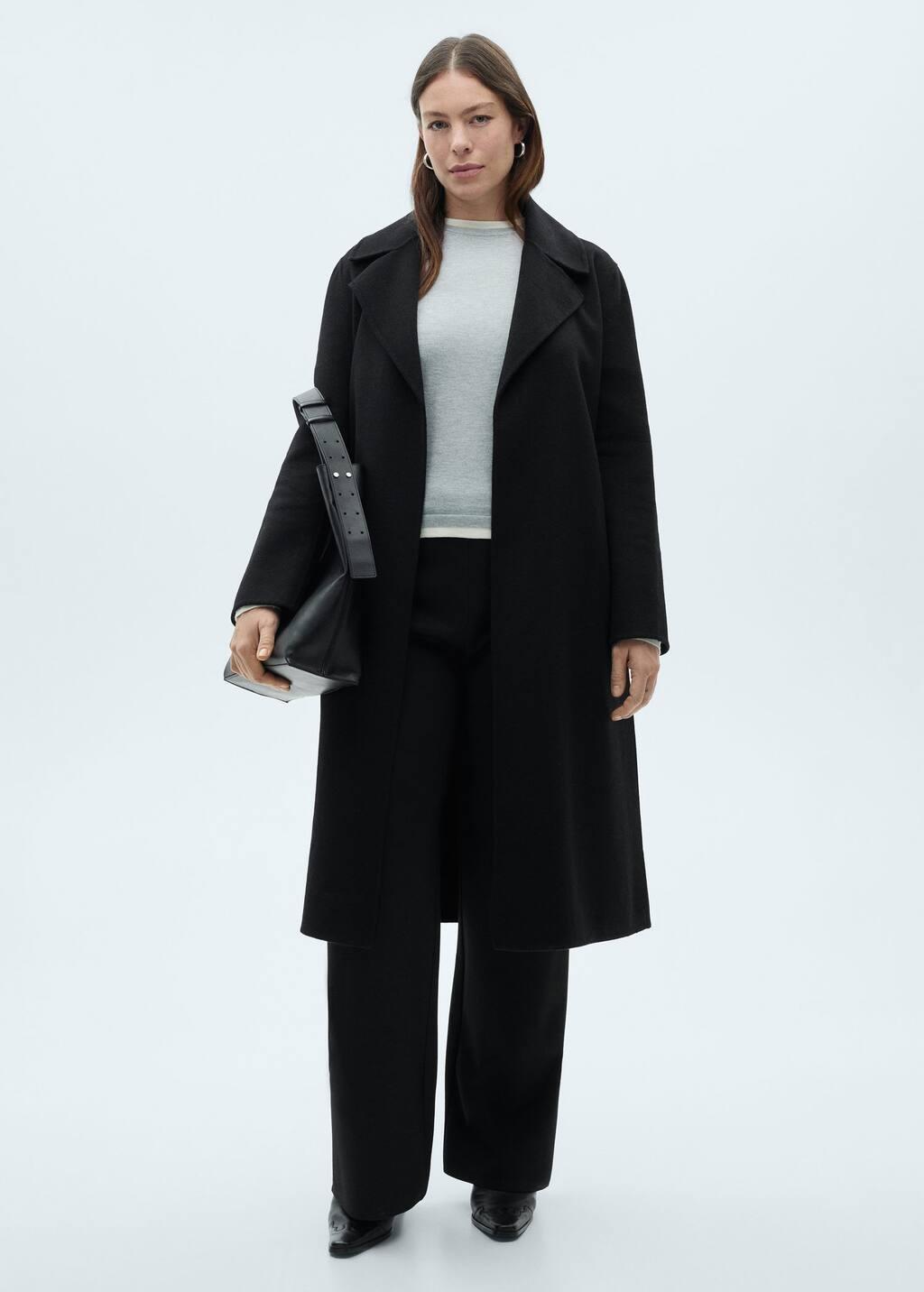 Black Belt Handmade Coat, , large image number 4