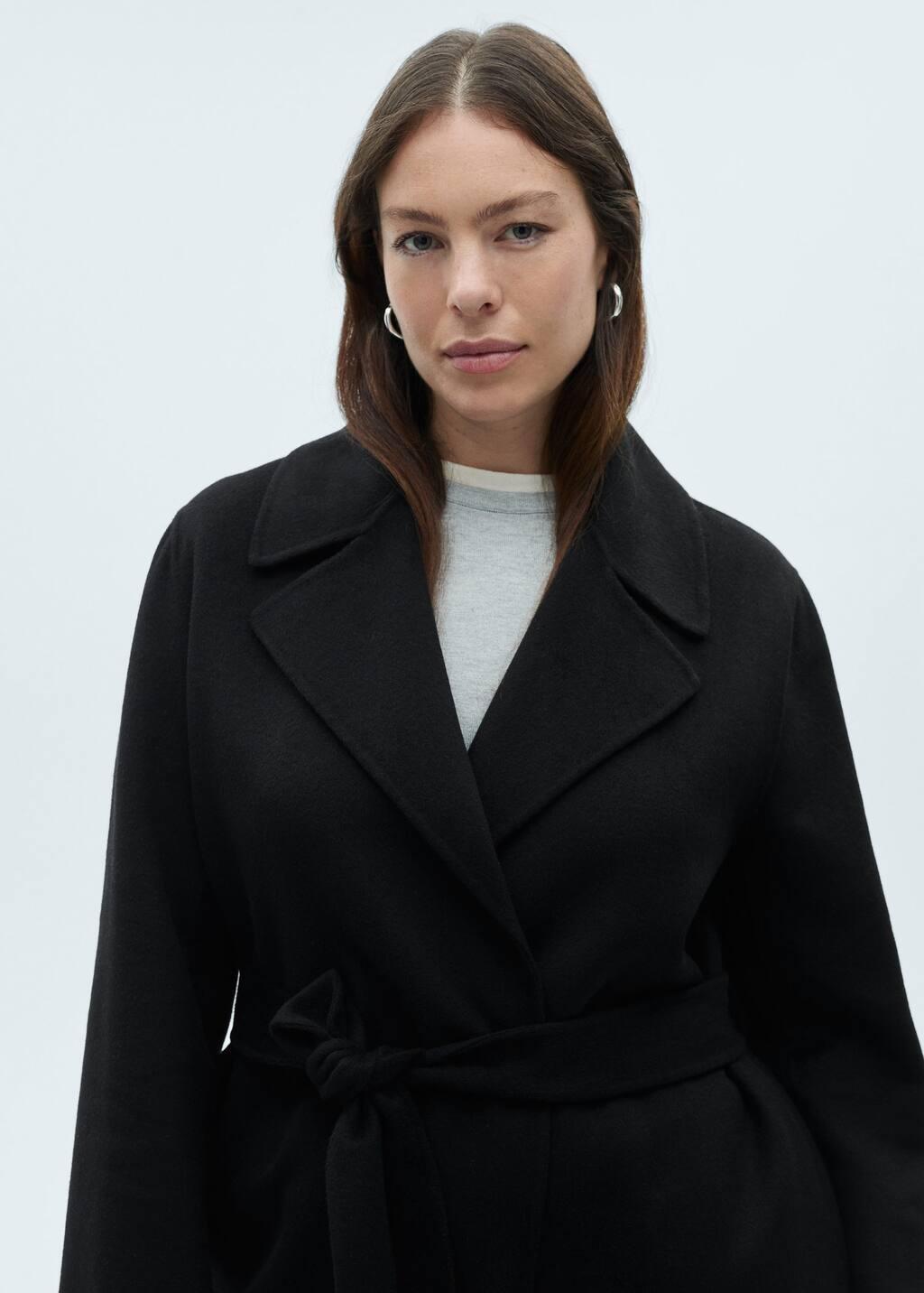 Black Belt Handmade Coat, , large image number 5