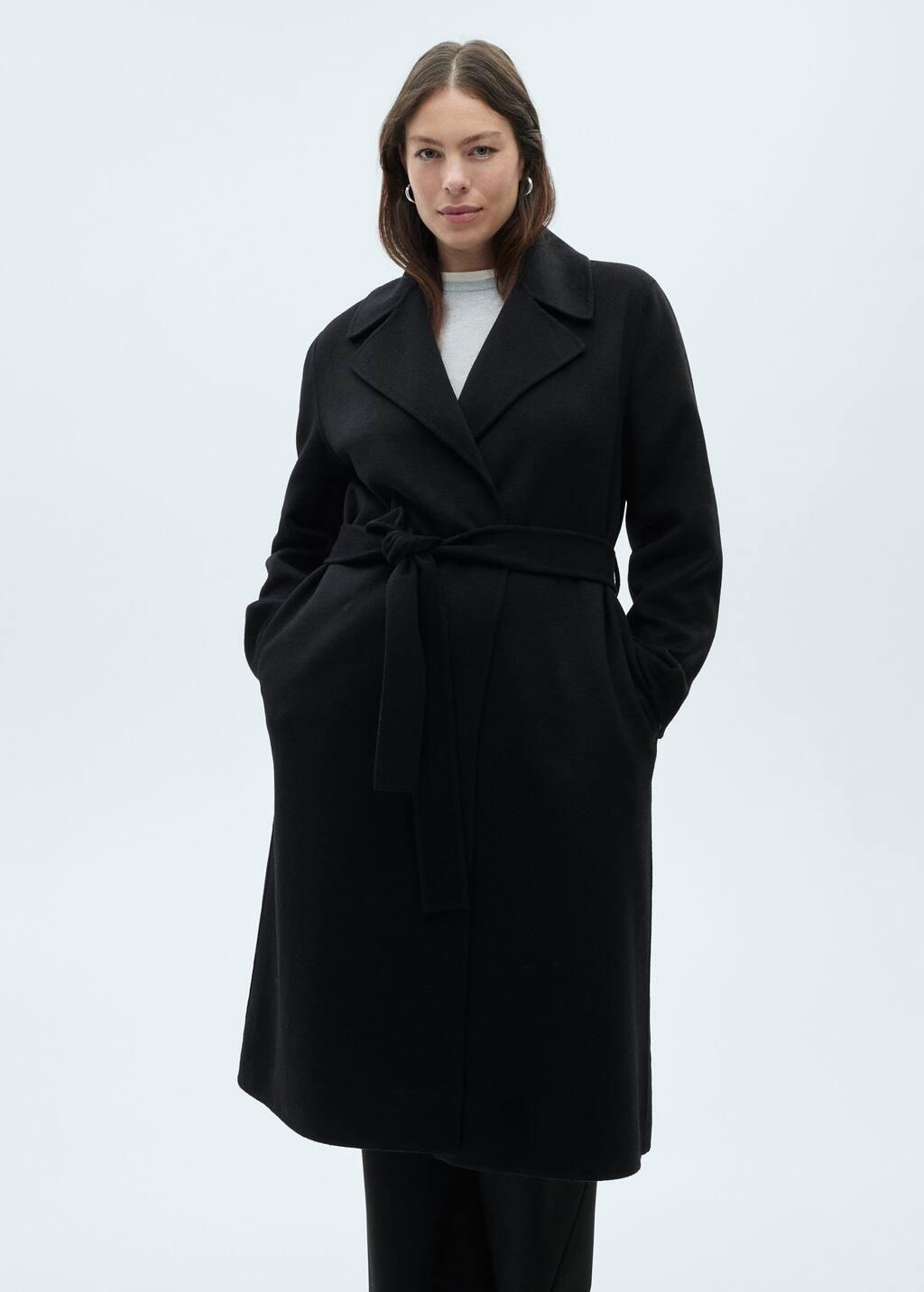 Black Belt Handmade Coat, , large image number 6
