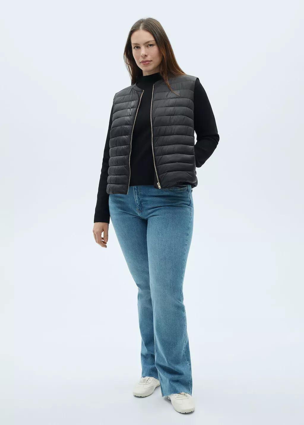 Black Quilted Gilet, , large image number 1