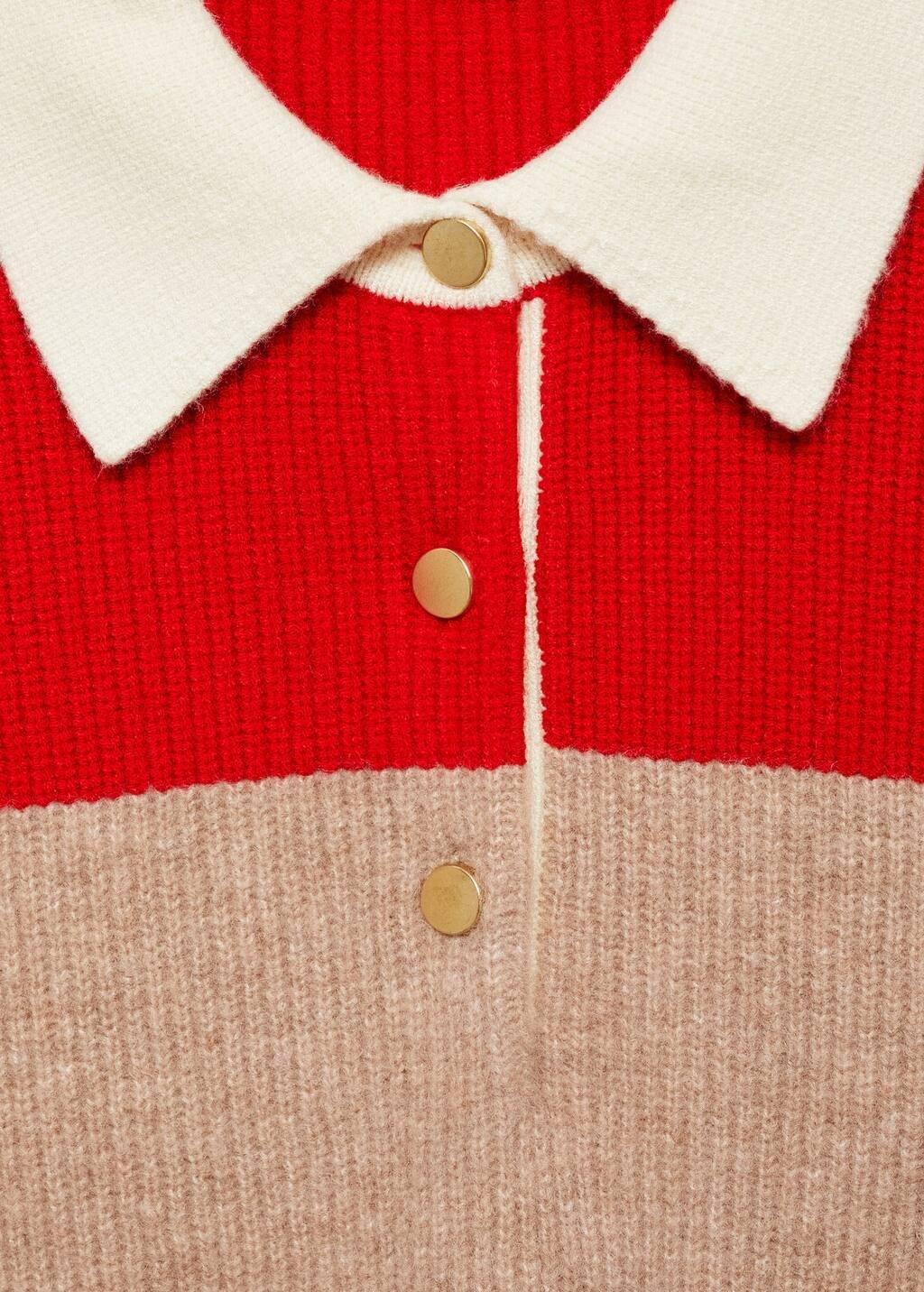 Red Striped Polo-Neck Sweater, , large image number 2