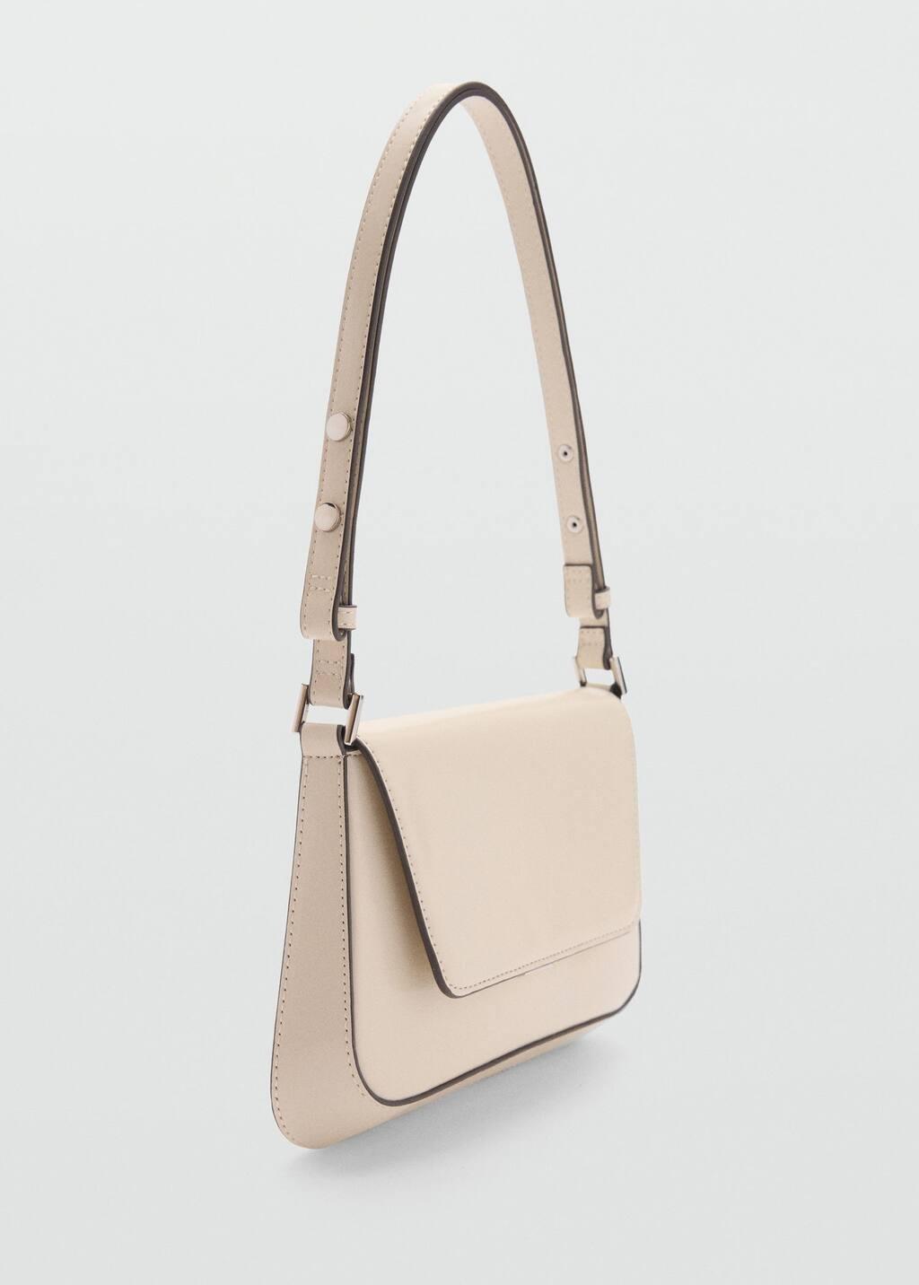White Shoulder Bag With Strap, Natural White, large image number 0