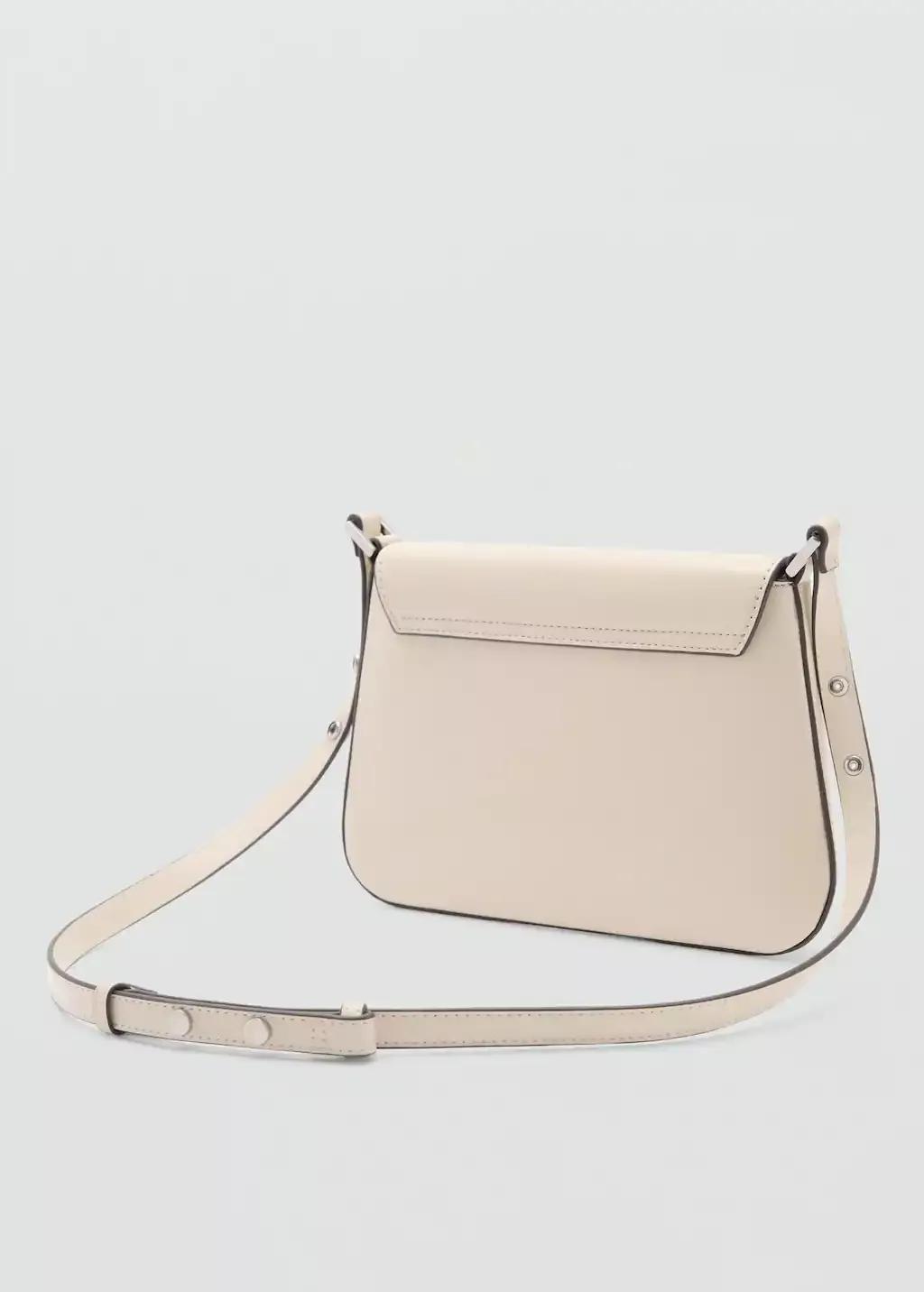White Shoulder Bag With Strap, Natural White, large image number 2