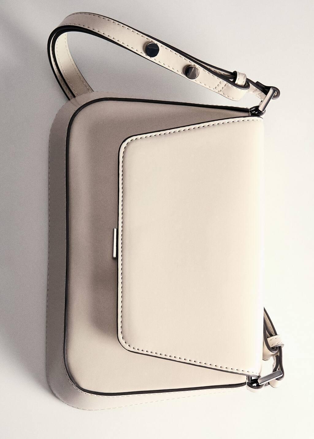 White Shoulder Bag With Strap, Natural White, large image number 4