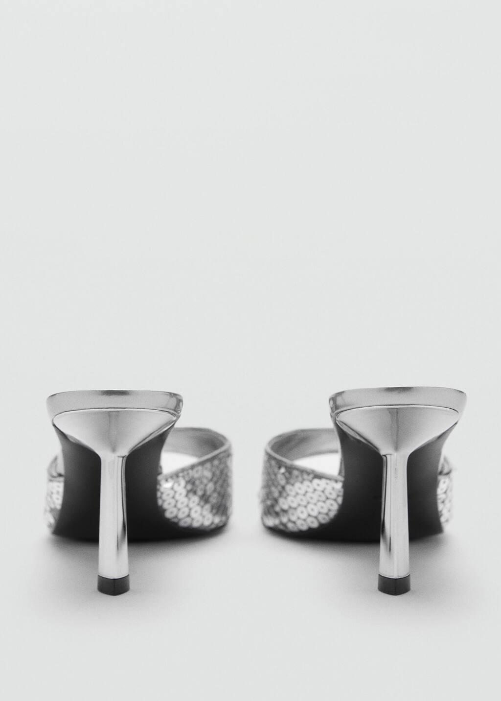 Silver Sequin Slingback Sandal, , large image number 5