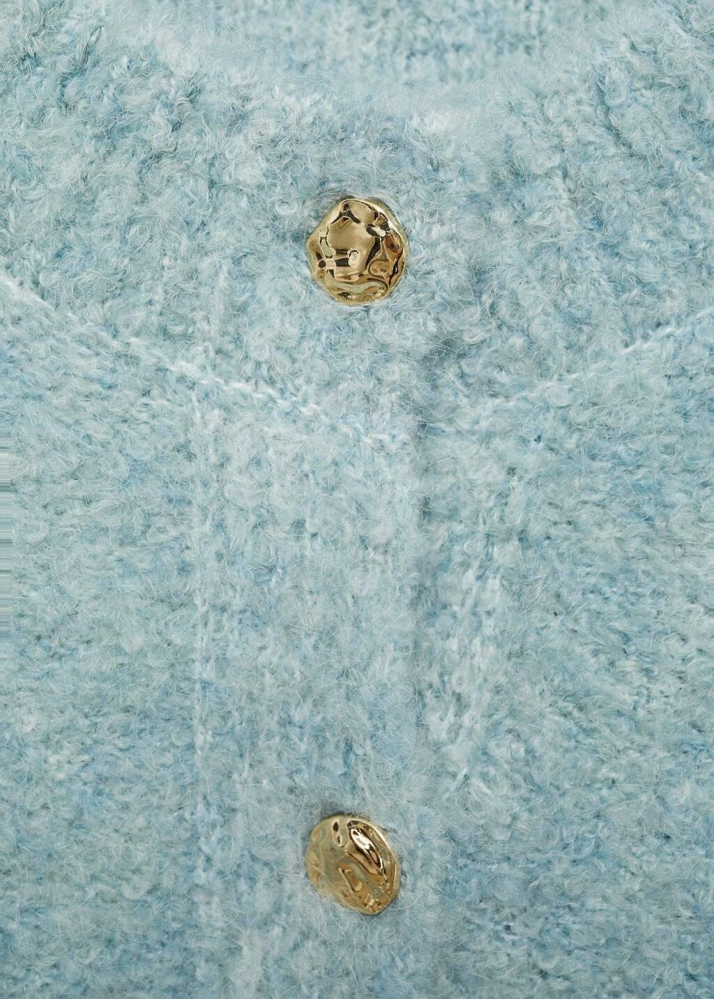 Blue Lt-Pastel Boucle Jacket With Jewel Buttons, , large image number 4