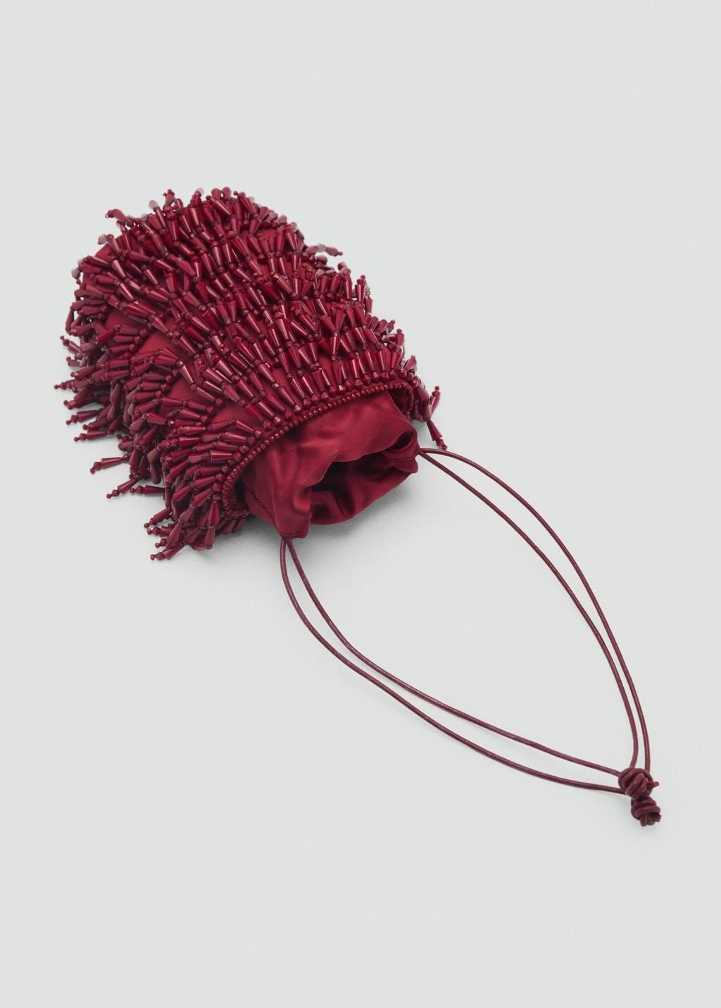 Red Beaded Handbag, 0201_78, large image number 1