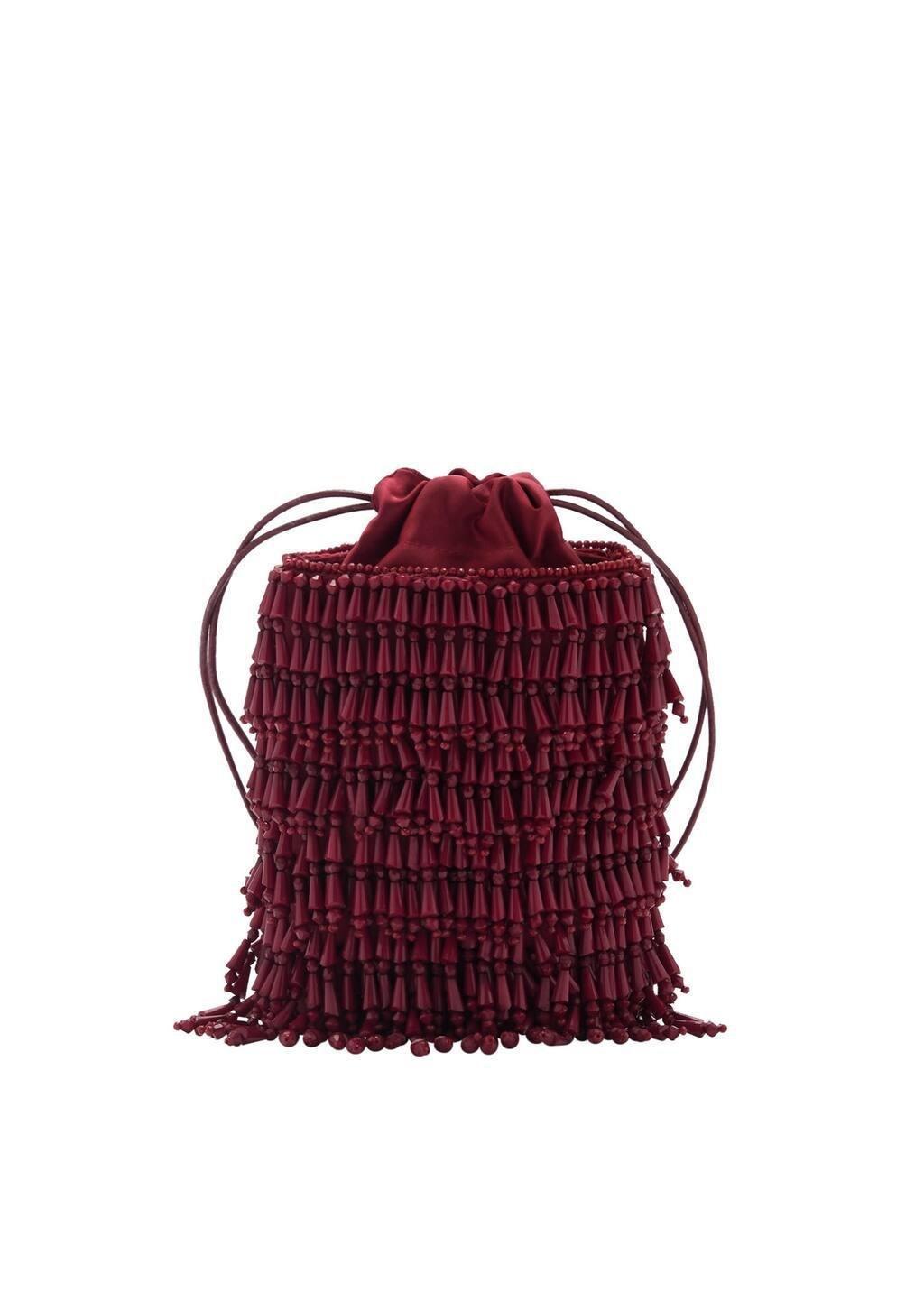 Red Beaded Handbag, 0201_78, large image number 3