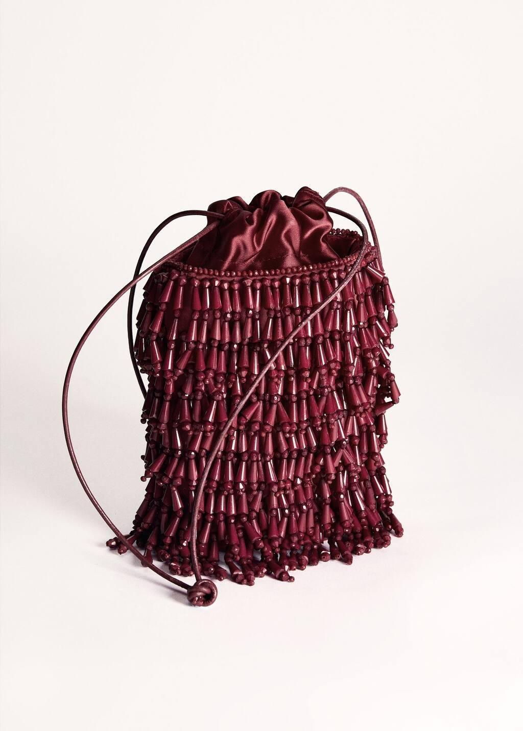 Red Beaded Handbag, 0201_78, large image number 4