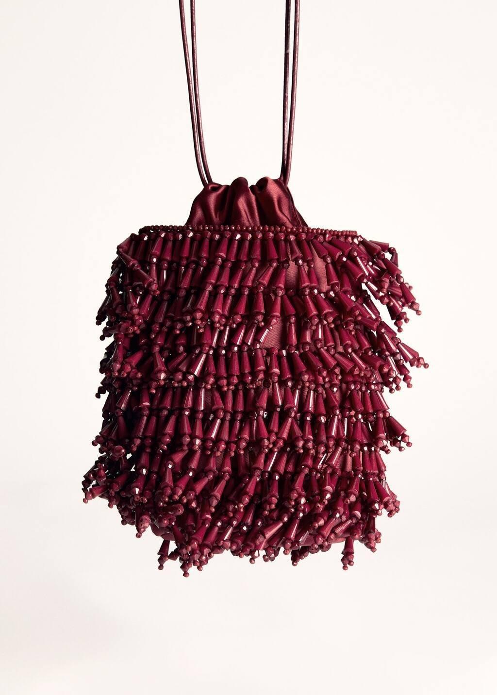 Red Beaded Handbag, 0201_78, large image number 5