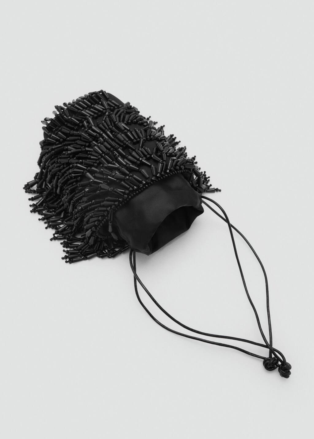 Black Beaded Handbag, 0201_99, large image number 1