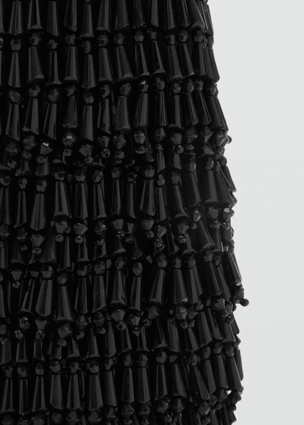 Black Beaded Handbag, 0201_99, large image number 2