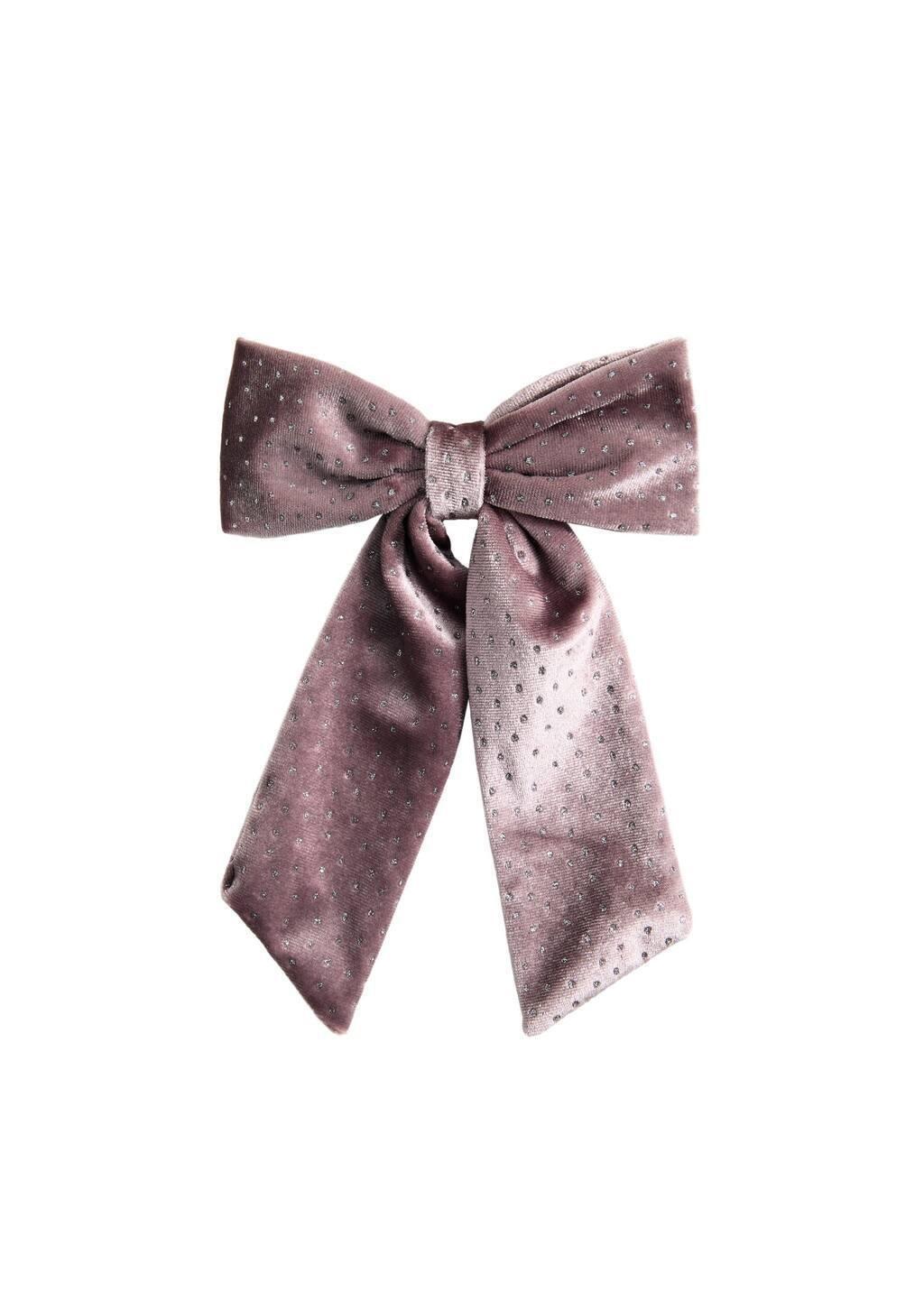 Pink Bow Hairclip, Light-Pastel Pink, large image number 2