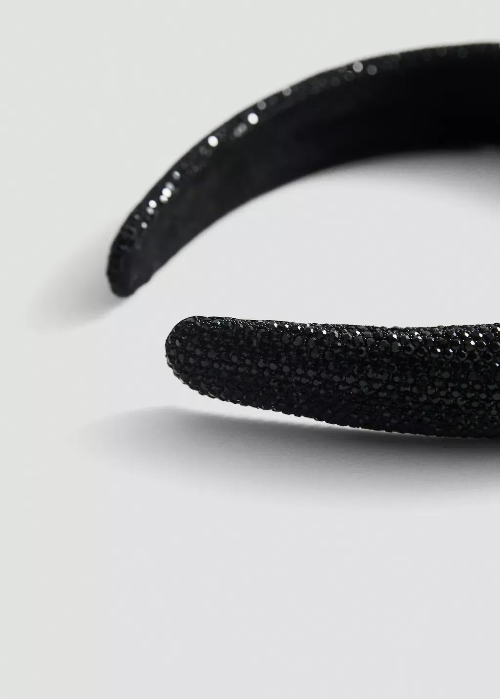 Black Glitter Headband, 0201_99, large image number 0