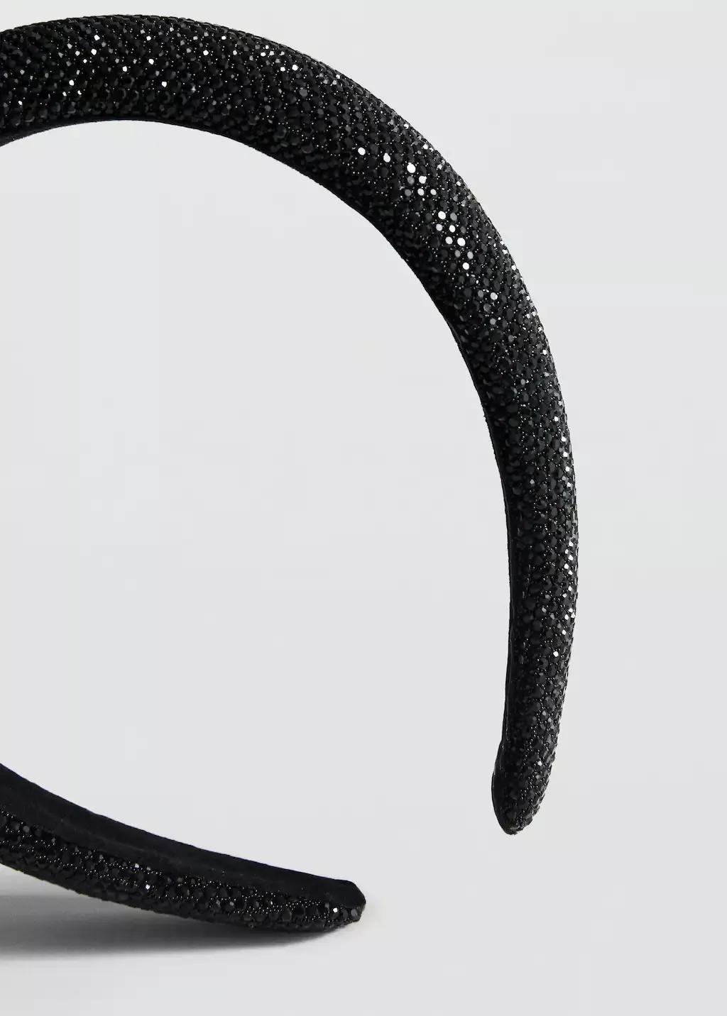 Black Glitter Headband, 0201_99, large image number 1