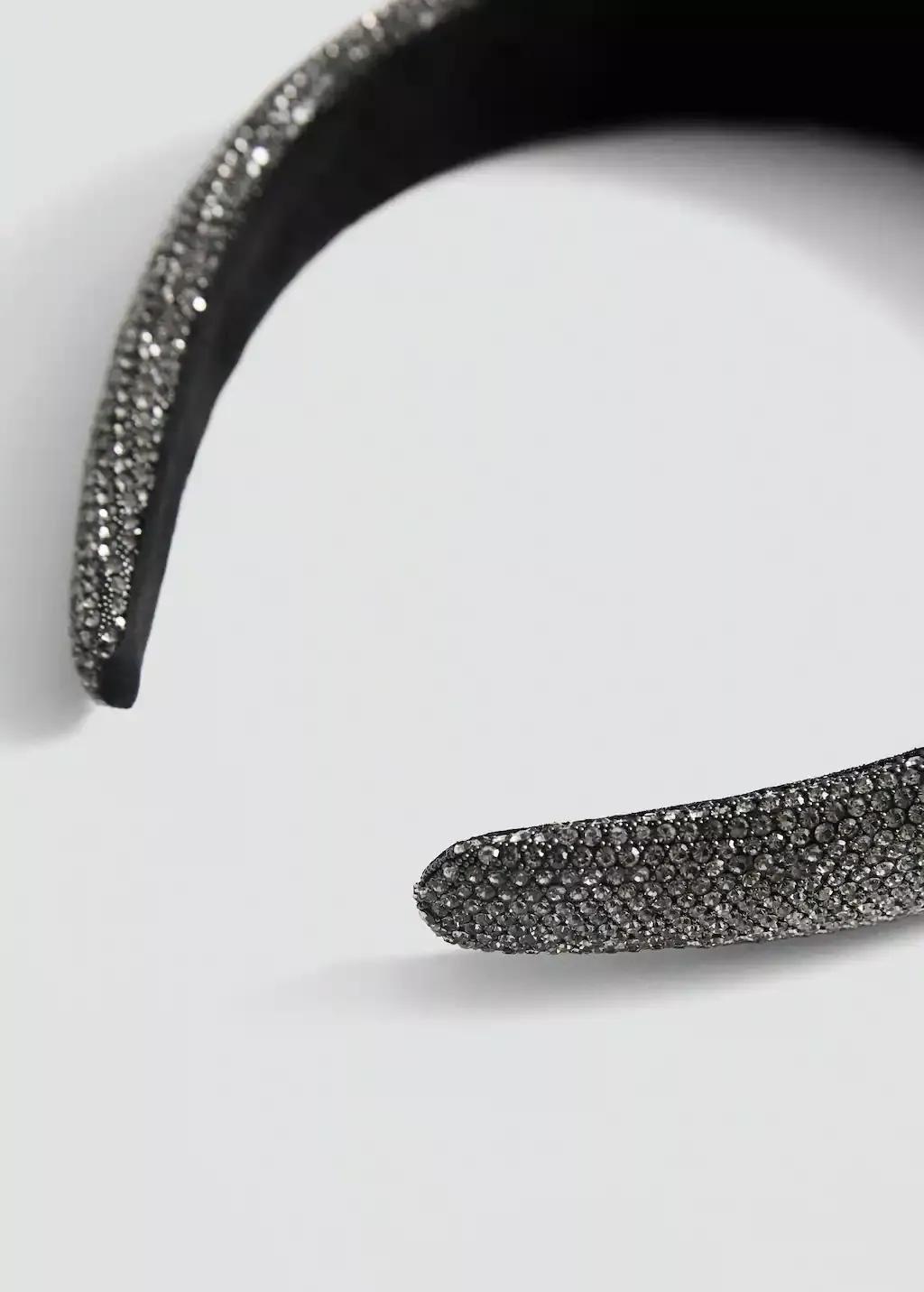 Silver Glitter Headband, Silver, large image number 0