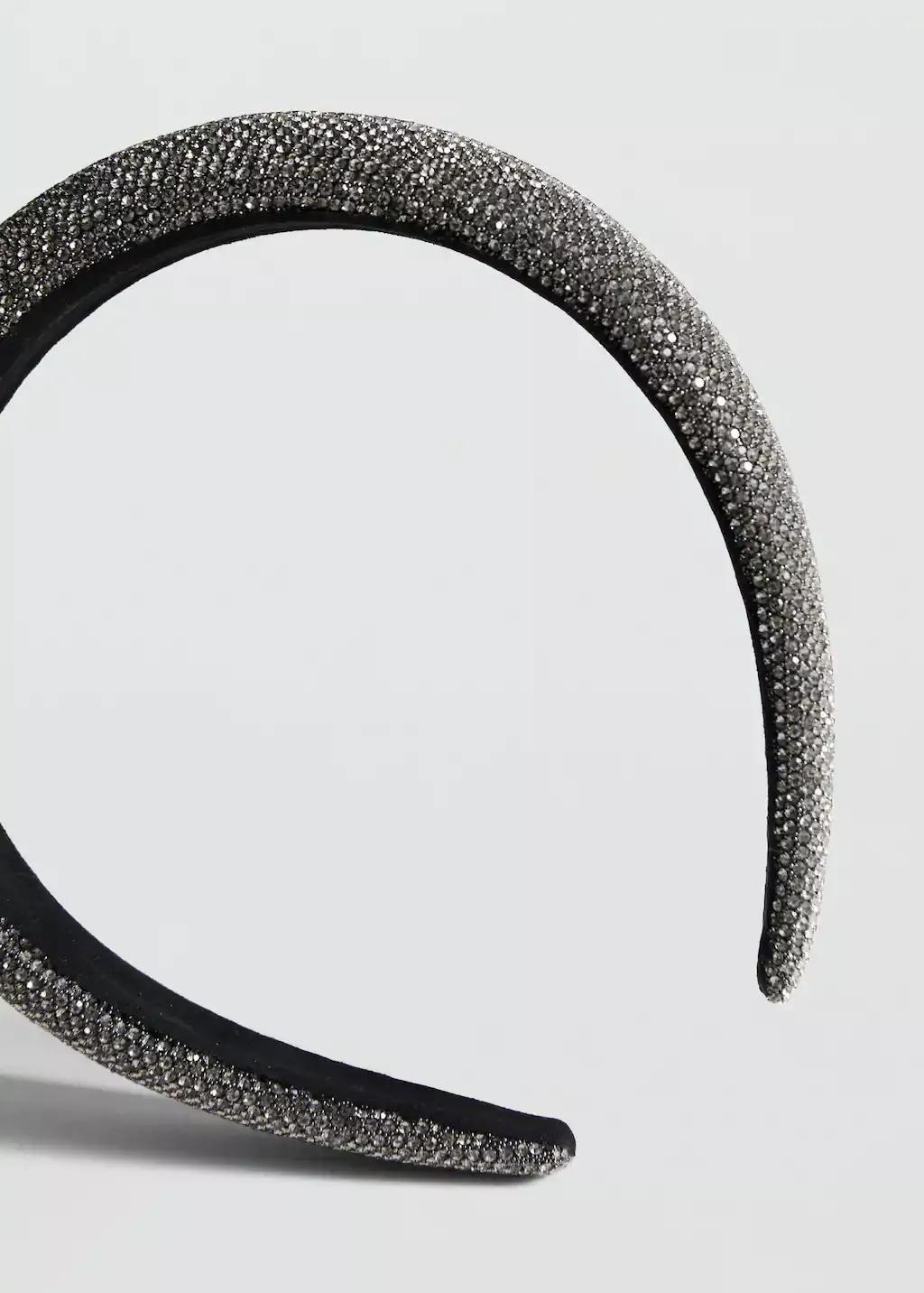 Silver Glitter Headband, Silver, large image number 1