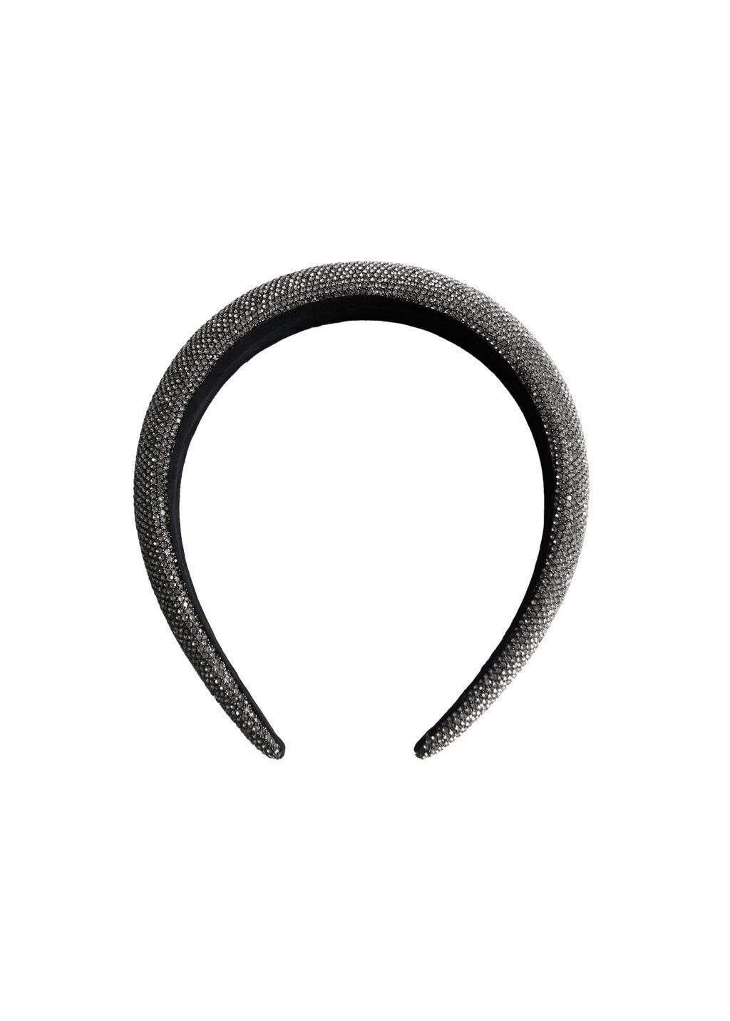 Silver Glitter Headband, Silver, large image number 2