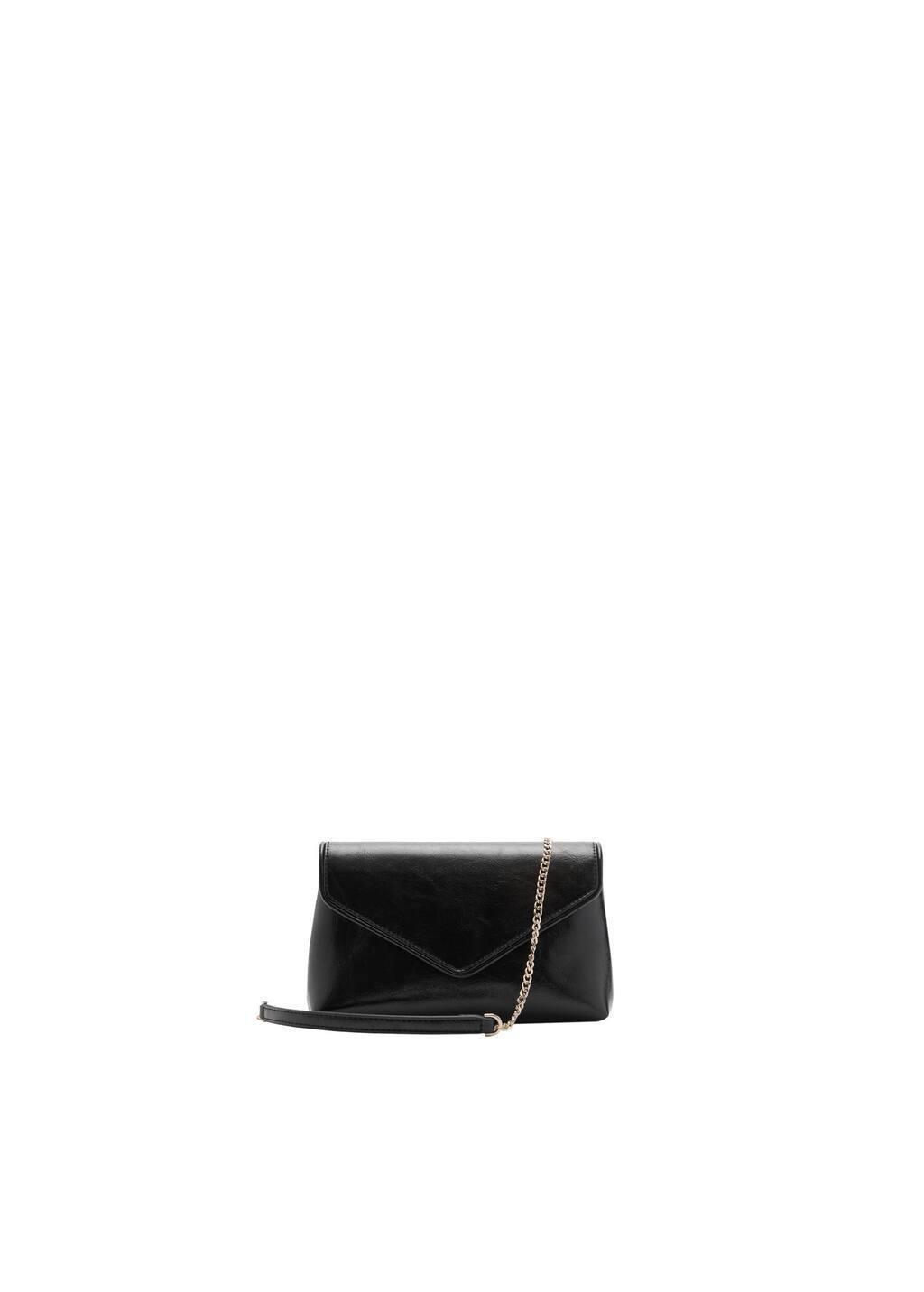 Black Flap Chain Bag, Black, large image number 3