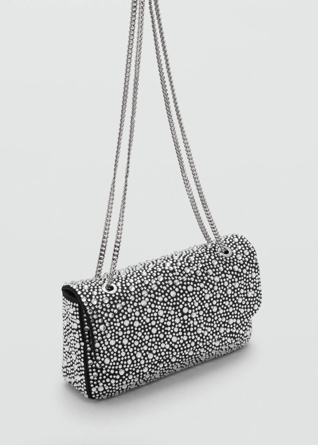 Black Crystal Flap Bag, 0201_99, large image number 0