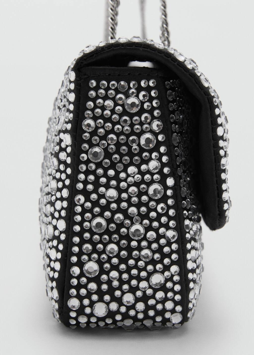 Black Crystal Flap Bag, 0201_99, large image number 1
