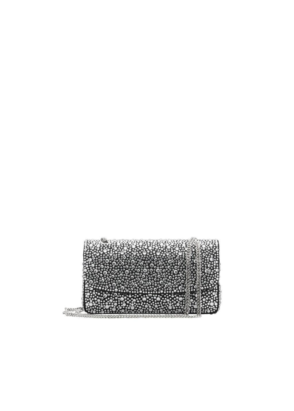 Black Crystal Flap Bag, 0201_99, large image number 3