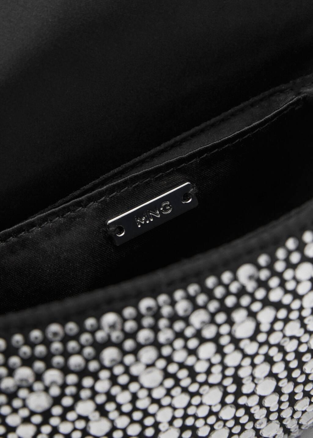Black Crystal Flap Bag, 0201_99, large image number 4