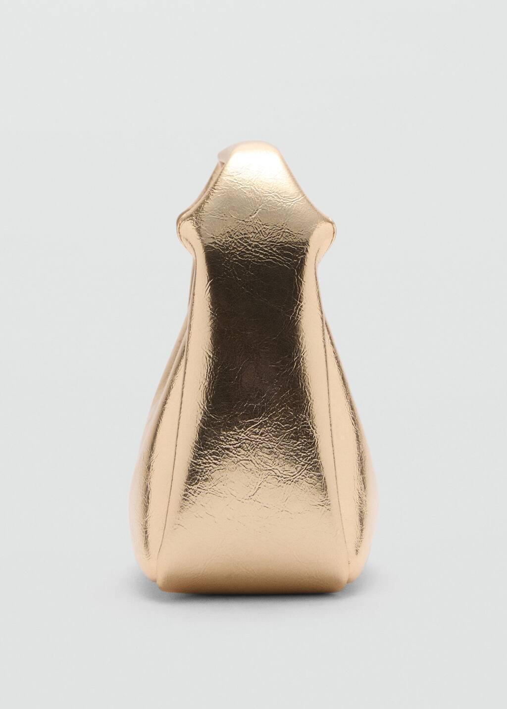 Gold Metallic Effect Hand Bag, Gold, large image number 1