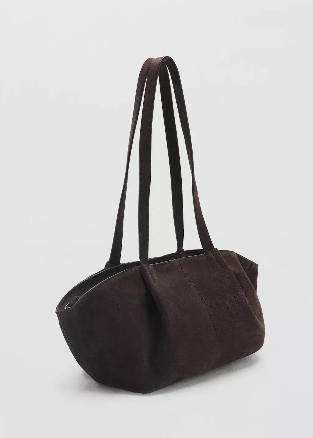 Dark Brown Handmade Suede Bag, Dark Brown, large image number 0