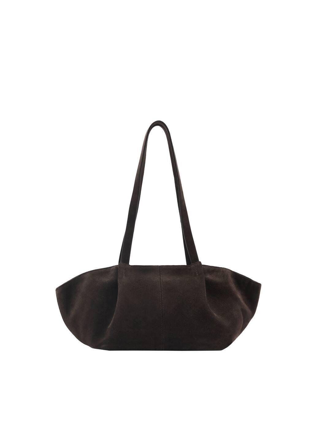 Dark Brown Handmade Suede Bag, Dark Brown, large image number 3
