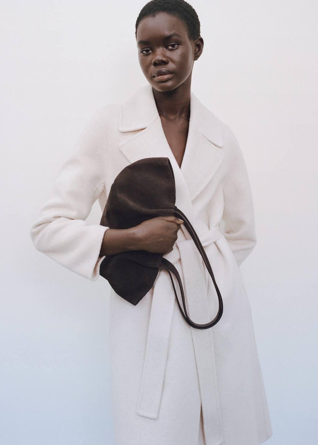 Dark Brown Handmade Suede Bag, Dark Brown, large image number 5