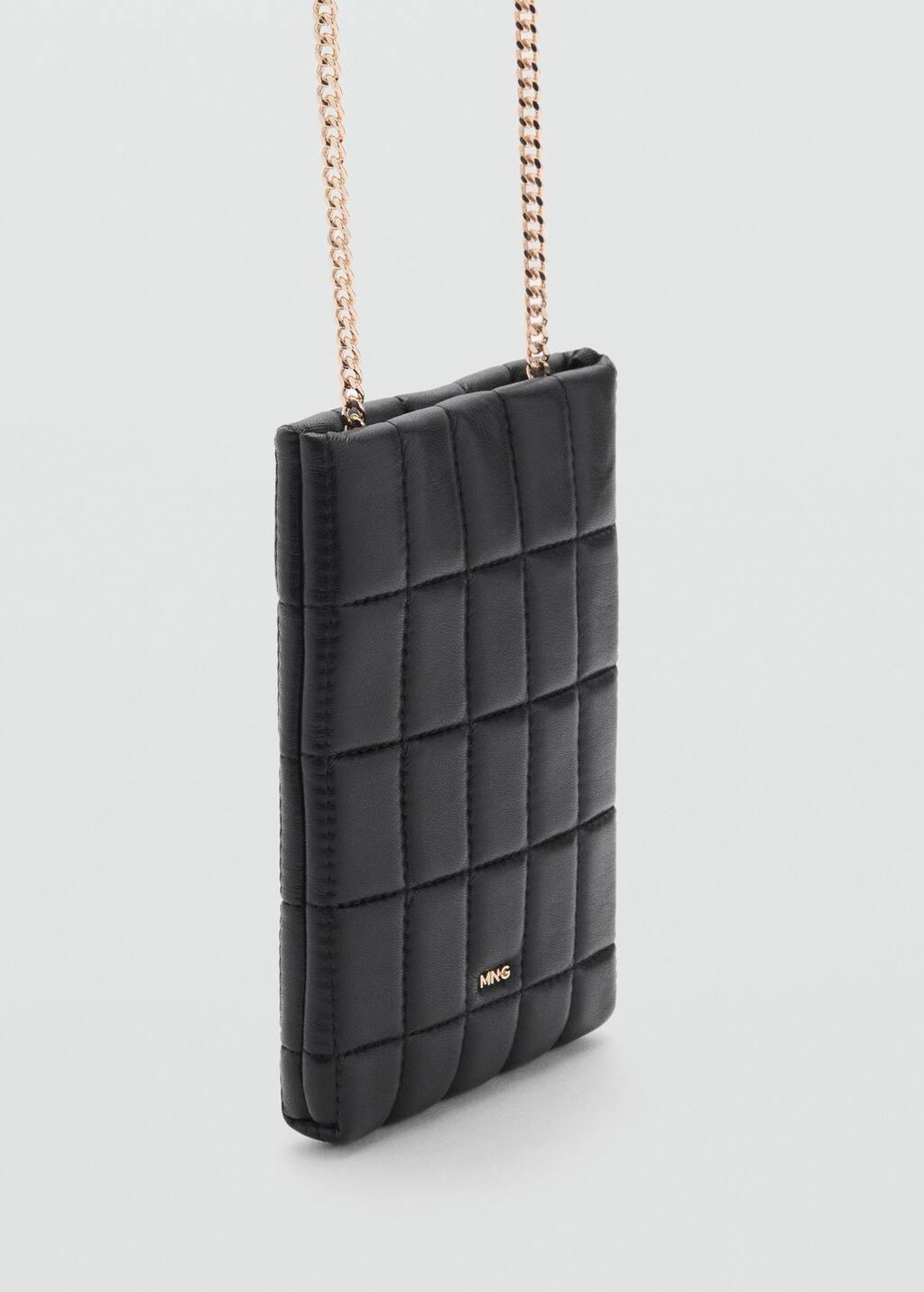 Black Leather-Effect Padded Case, Black, large image number 0