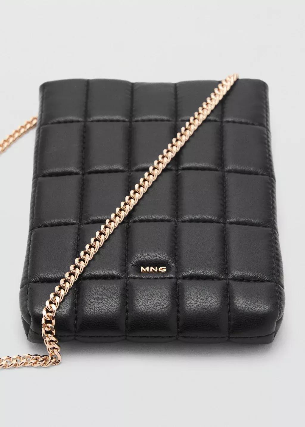 Black Leather-Effect Padded Case, Black, large image number 1