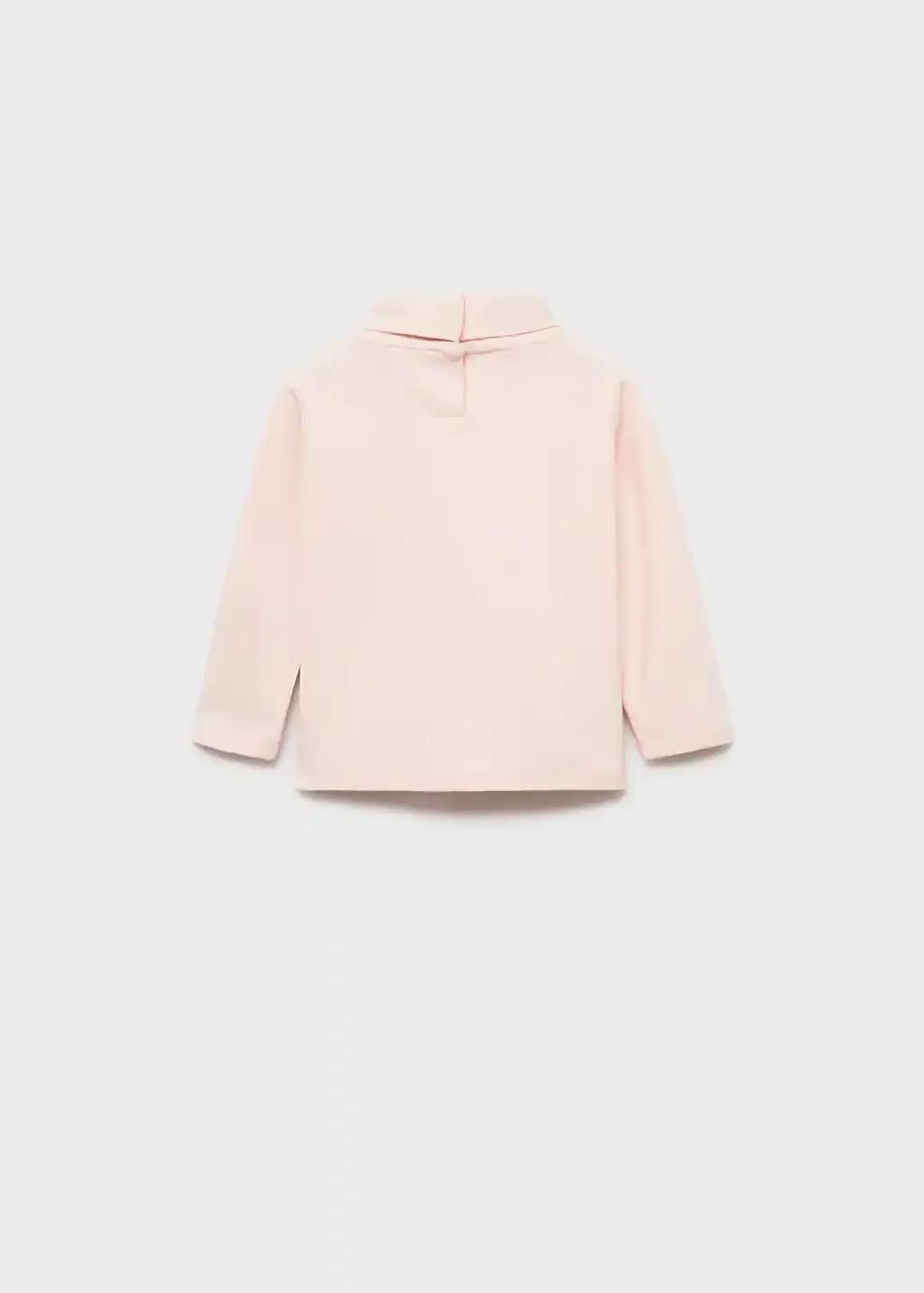 Pink Turtleneck T-Shirt, Baby Girl, , large image number 1