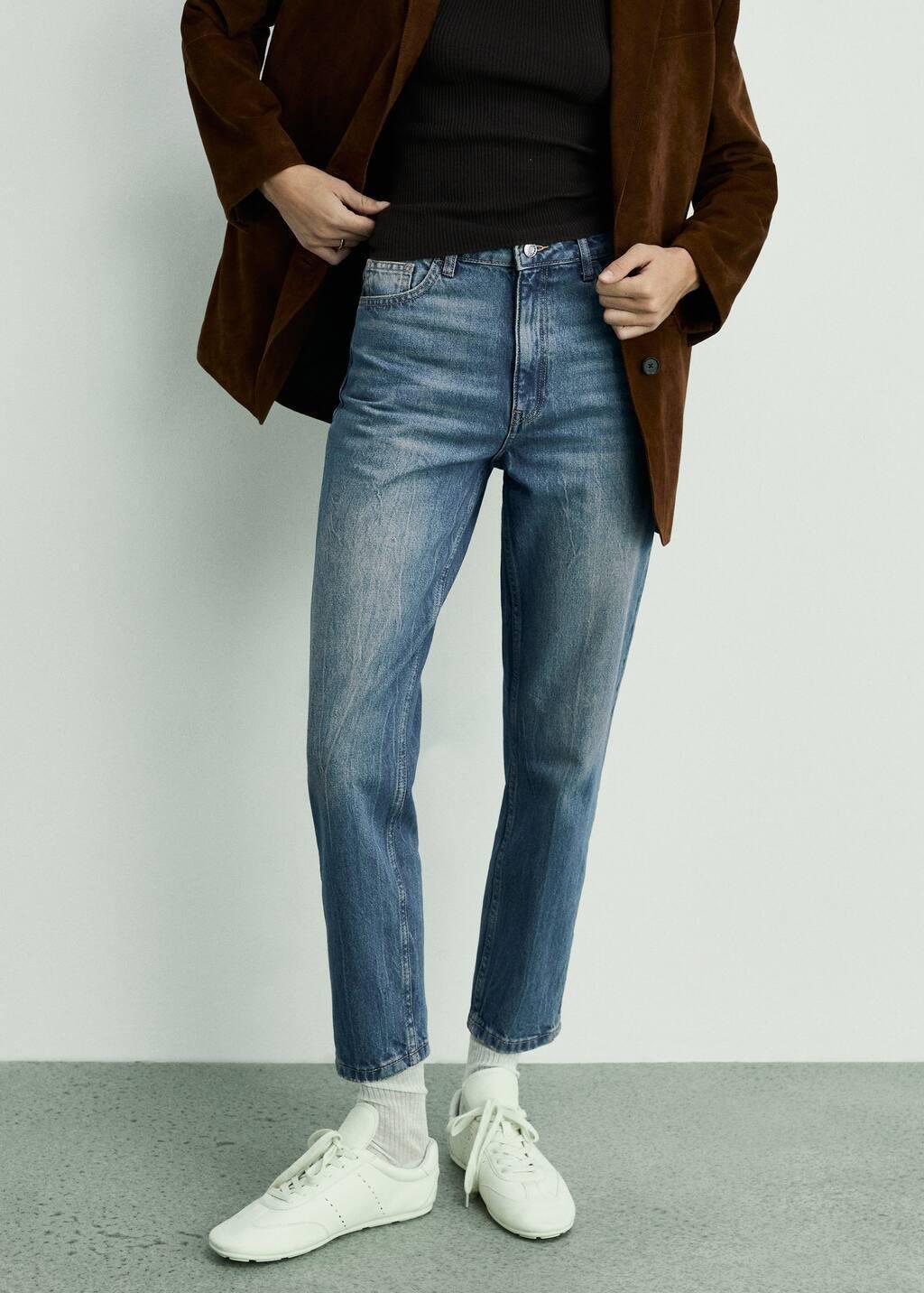 Blue Mom2000 High-Rise Jeans, , large image number 0