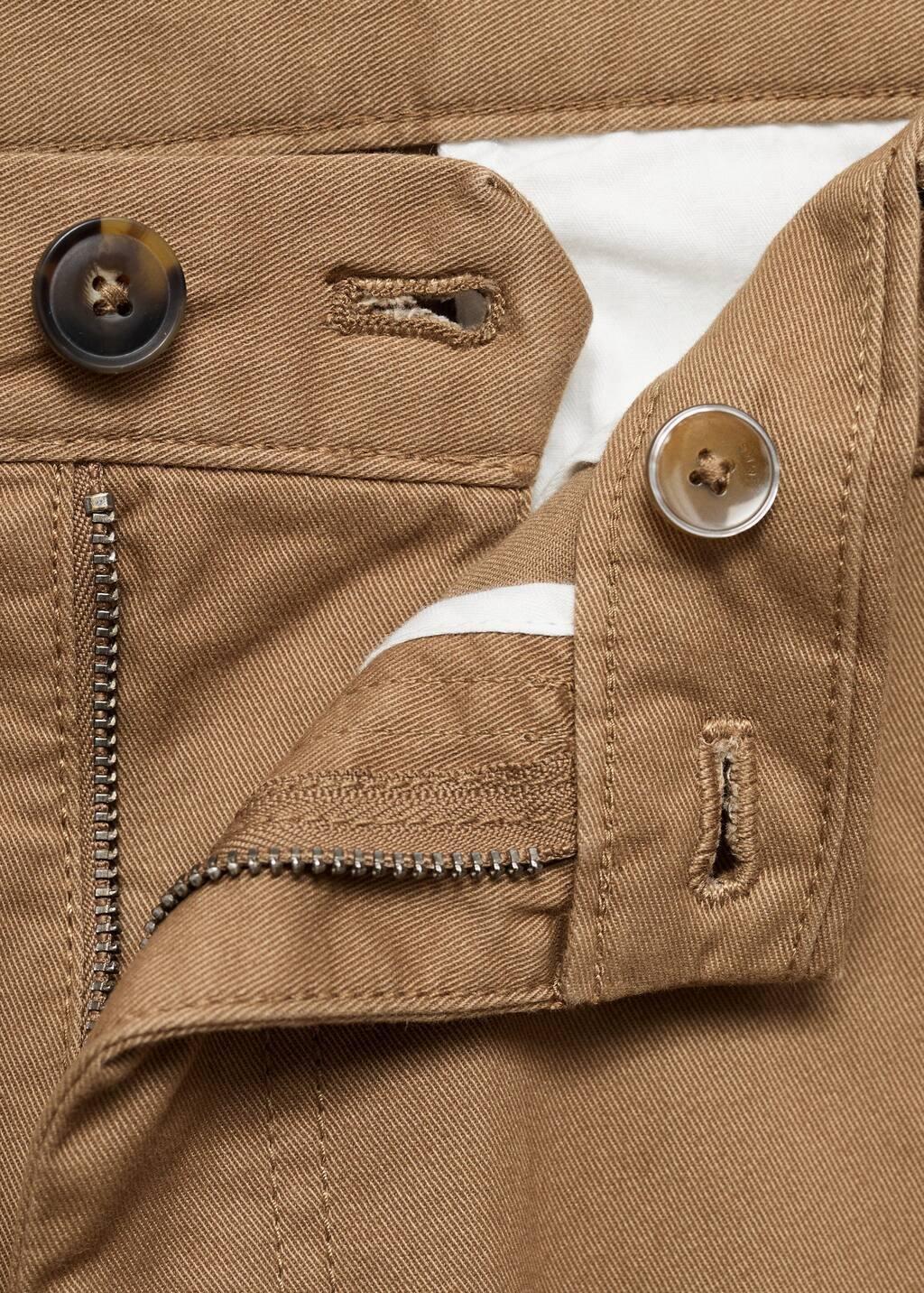Brown Regular Fit Cotton Cargo Pants, , large image number 5