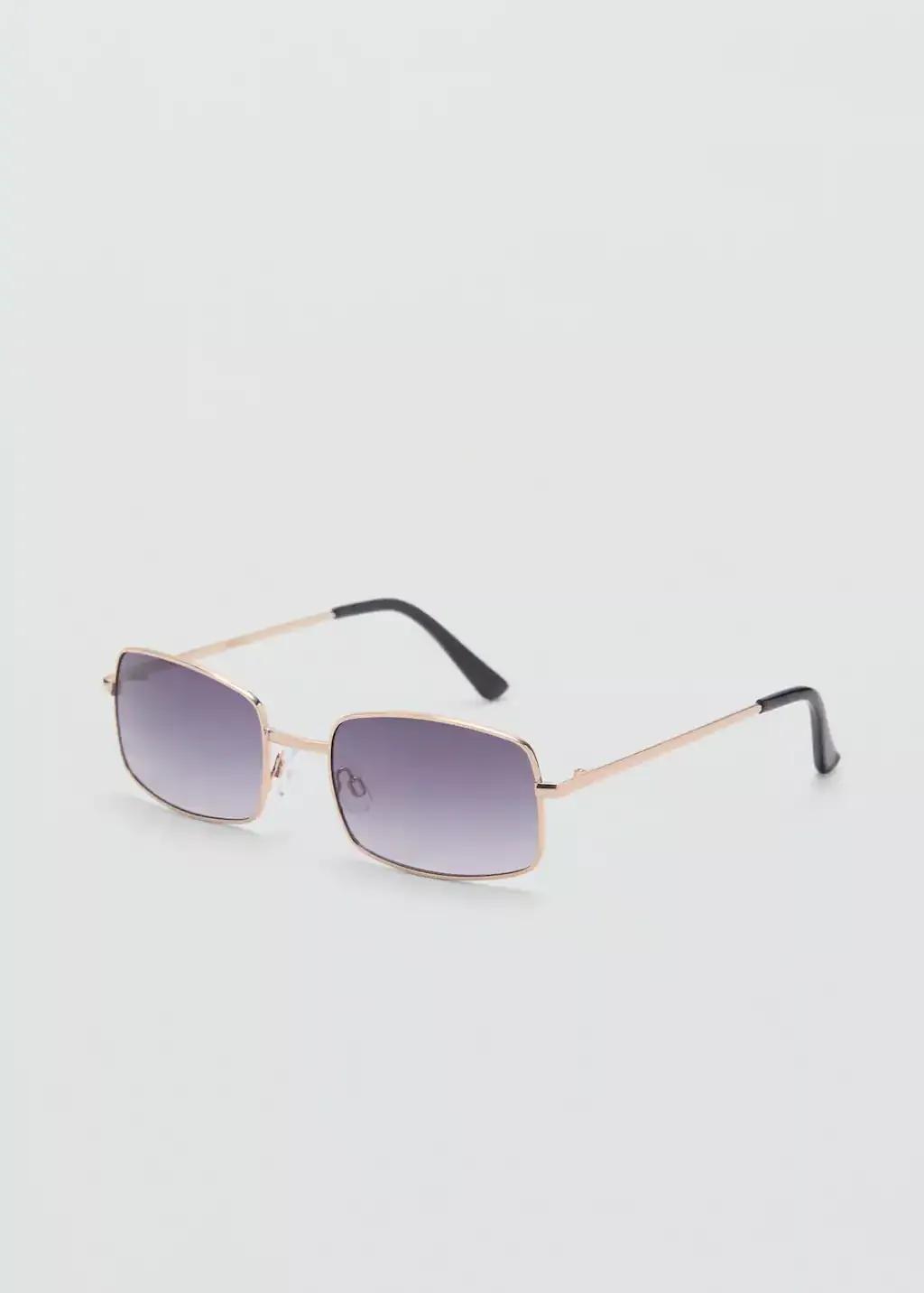 Gold Metallic Frame Sunglasses, Gold, large image number 0