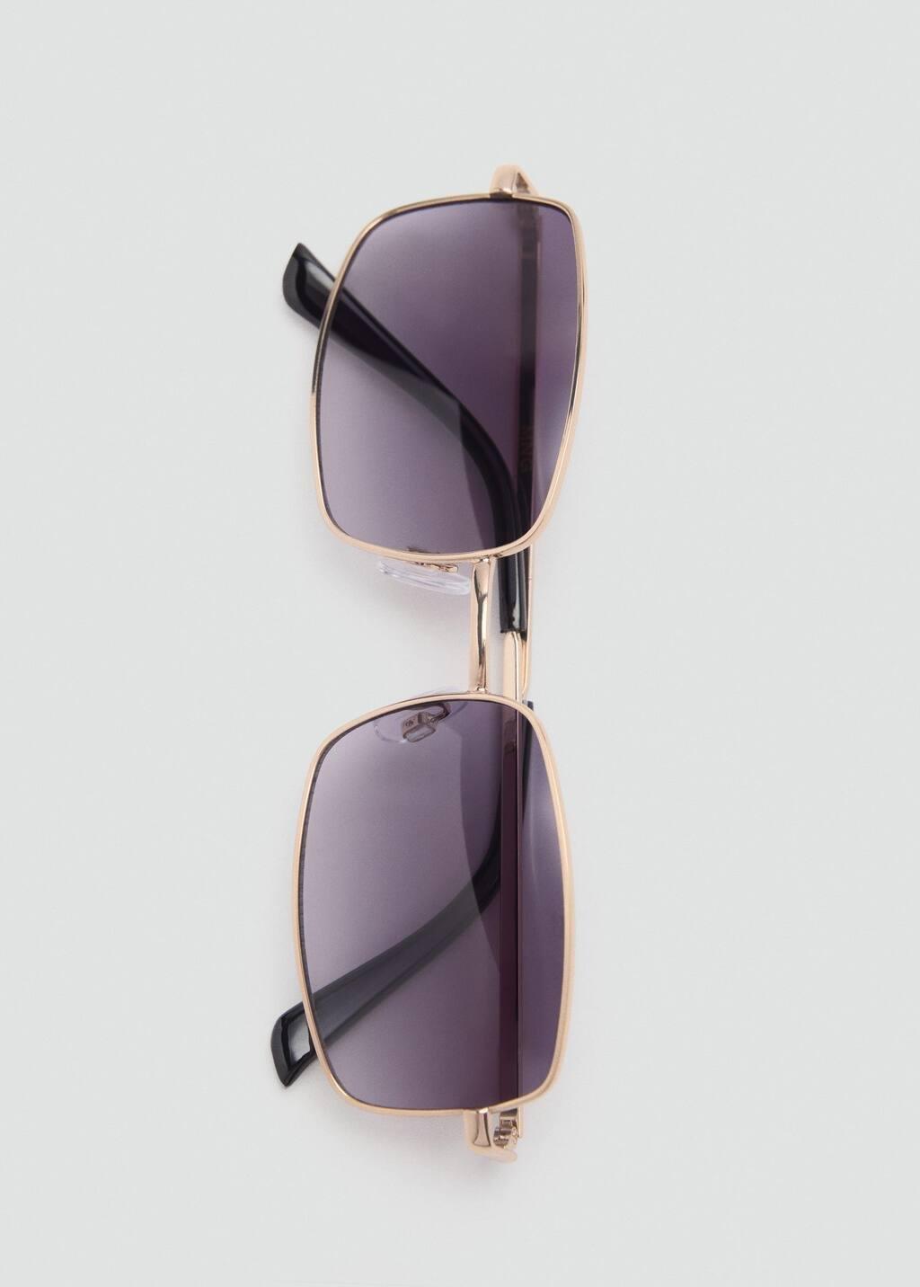 Gold Metallic Frame Sunglasses, Gold, large image number 2