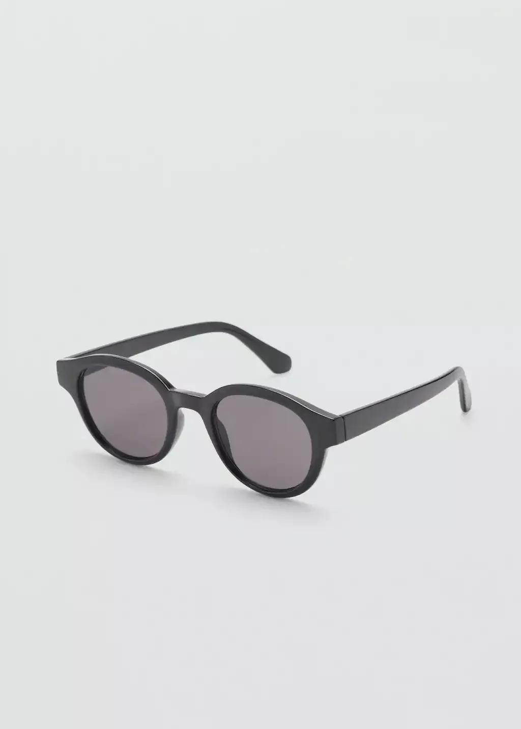 Black Resin Frame Sunglasses, Black, large image number 0
