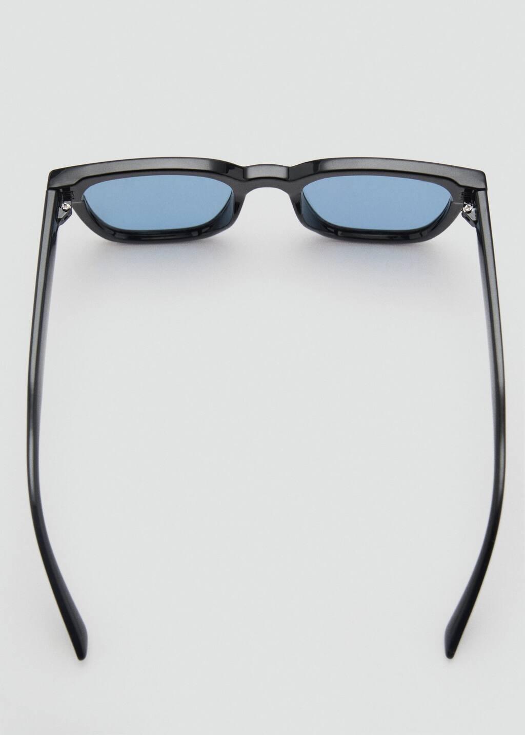 Black Rectangular Polarised Sunglasses, Black, large image number 1