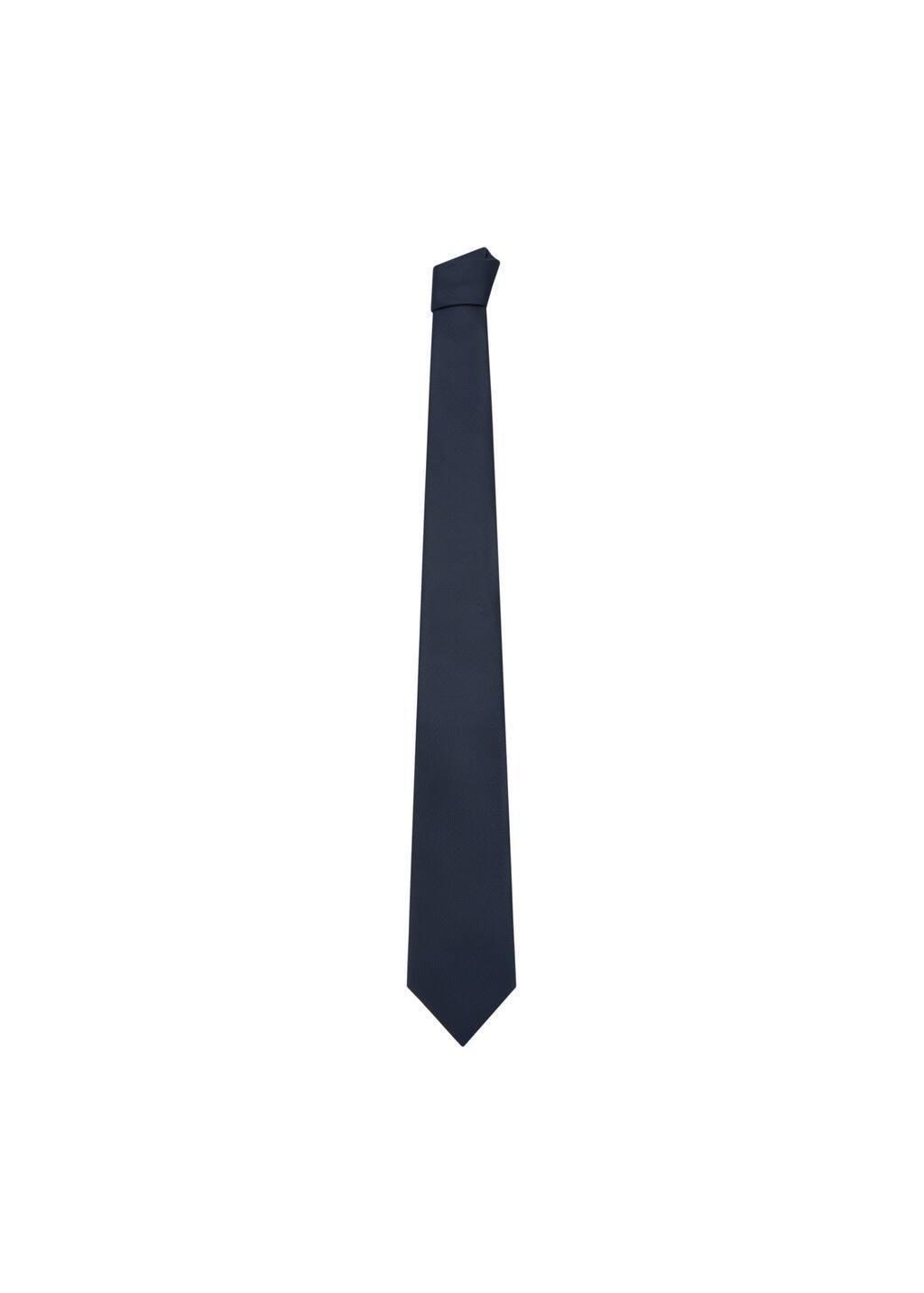 Navy Smooth Micro-Structured Tie, Navy, large image number 2